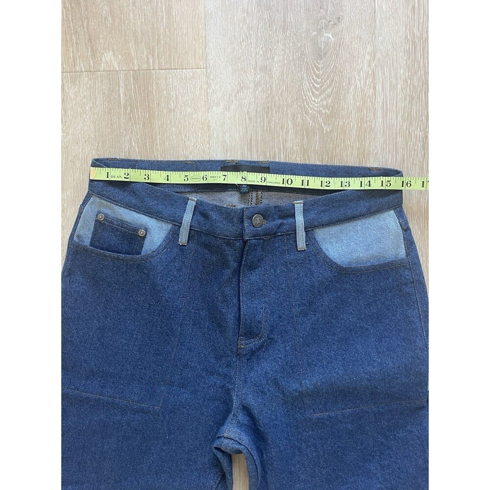 TEDDY FRESH Pants Lag Zip Off Denim Pants Unisex Size 32 Relaxed Fit Jeans NWT - Picture 2 of 9